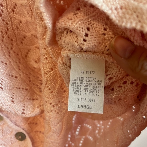 Retro Women's Pink Cardigan Style top - Picture 3 of 4